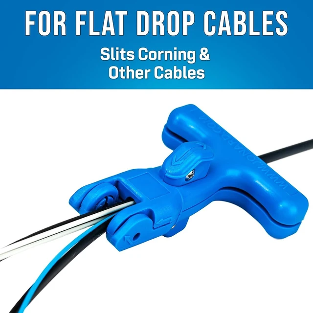 Alt view image 4 of 7 - FOD-2000 Fiber Optic Drop Cable Slitter for 0.250" Flat Cable, Blue