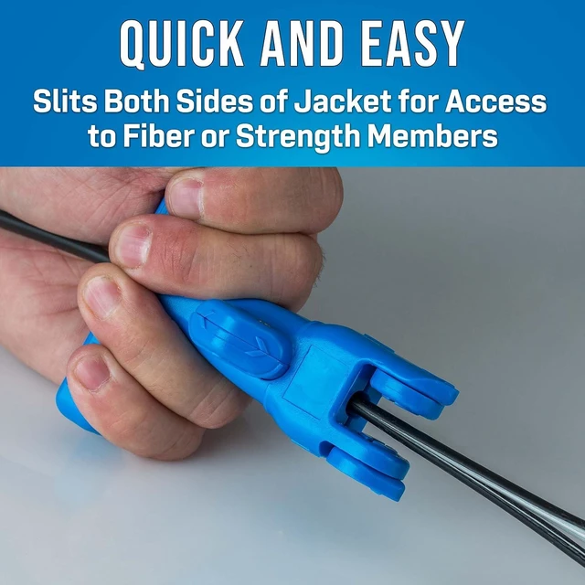 Alt view image 3 of 7 - FOD-2000 Fiber Optic Drop Cable Slitter for 0.250" Flat Cable, Blue