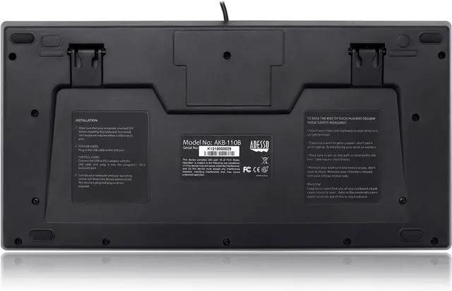 Alt view image 5 of 6 - Adesso EasyTouch Mini Wired Gaming Keyboard (AKB-110B)