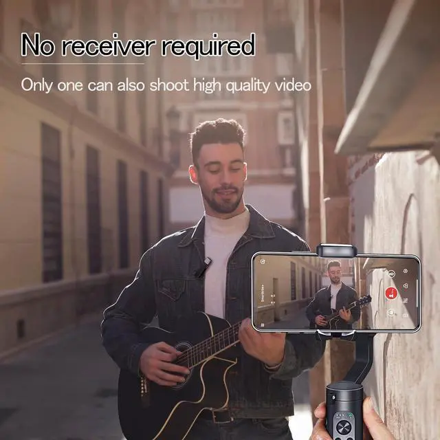 Alt view image 2 of 7 - SabineTek Official SmartMike+ Ultra-Compact Wireless Bluetooth Microphone Long Distance Audio Recording Noise Reduction Lavalier Mic (14g) (Black)