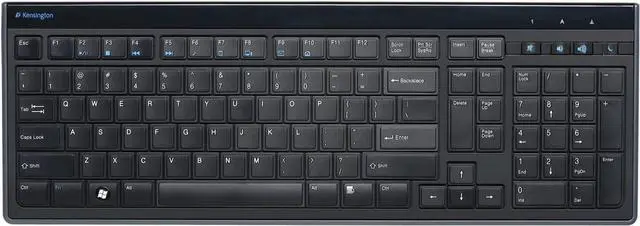 Alt view image 3 of 7 - Kensington Slim Type Wired Keyboard (K72357USA) and Mouse-in-a-Box Wired USB Mouse (K72356US) Bundle, Black