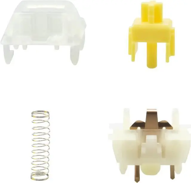 Alt view image 3 of 7 - MX Switch Keyboard - Dedicated Shaft Body Off Black, Red, Brown, Blue, Green, Yellow 5pins - Suitable for GK61/GK64/GH60 - Milky Yellow Switches KS-3 (110 Pcs)