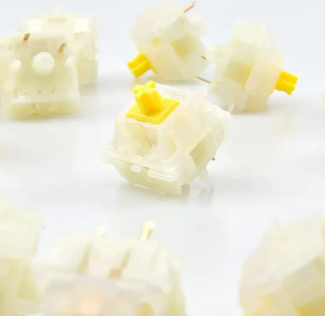 Alt view image 4 of 7 - MX Switch Keyboard - Dedicated Shaft Body Off Black, Red, Brown, Blue, Green, Yellow 5pins - Suitable for GK61/GK64/GH60 - Milky Yellow Switches KS-3 (110 Pcs)