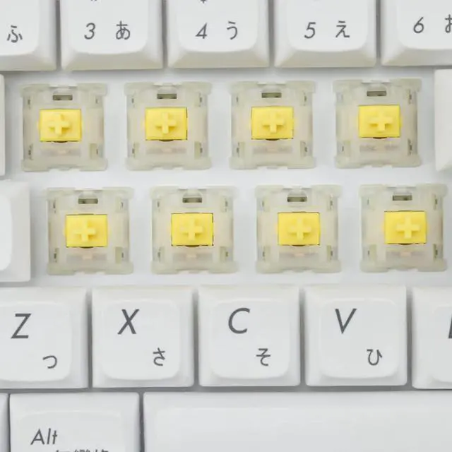 Alt view image 5 of 7 - MX Switch Keyboard - Dedicated Shaft Body Off Black, Red, Brown, Blue, Green, Yellow 5pins - Suitable for GK61/GK64/GH60 - Milky Yellow Switches KS-3 (110 Pcs)