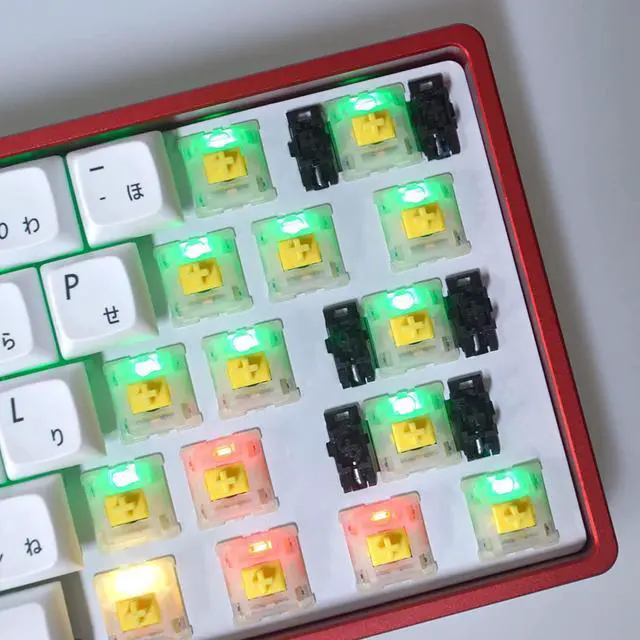 Alt view image 6 of 7 - MX Switch Keyboard - Dedicated Shaft Body Off Black, Red, Brown, Blue, Green, Yellow 5pins - Suitable for GK61/GK64/GH60 - Milky Yellow Switches KS-3 (110 Pcs)