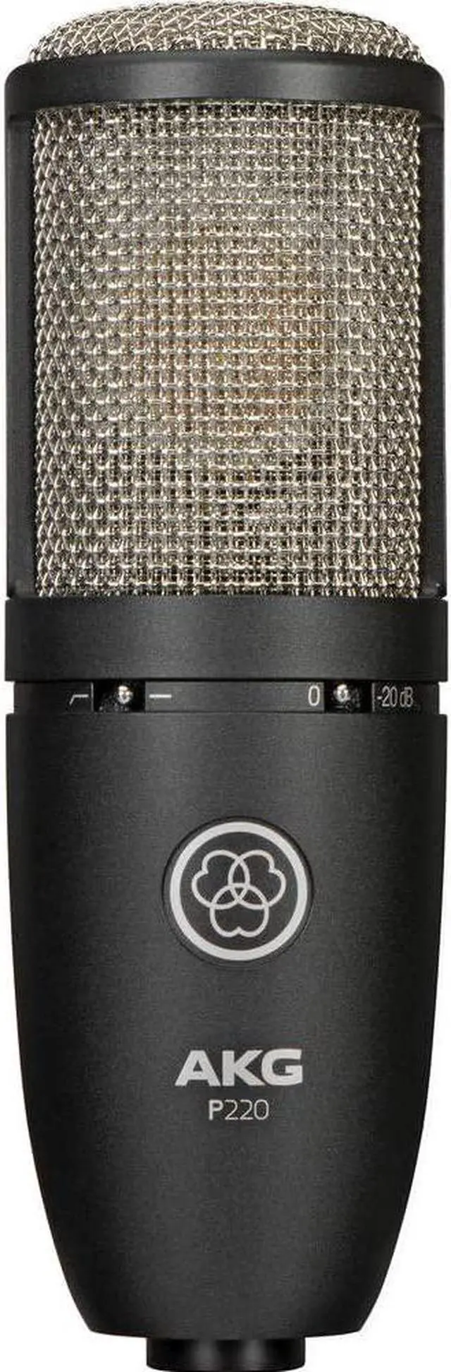 Alt view image 3 of 5 - AKG Project Studio P220 Large Diaphragm Condenser Microphone With Pop Filter and XLR To XLR Cable