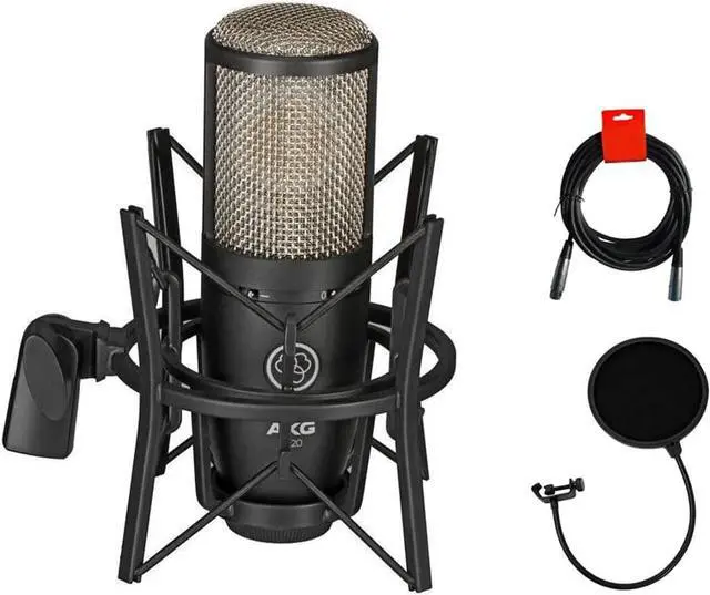 Main image of AKG Project Studio P220 Large Diaphragm Condenser Microphone With Pop Filter and XLR To XLR Cable