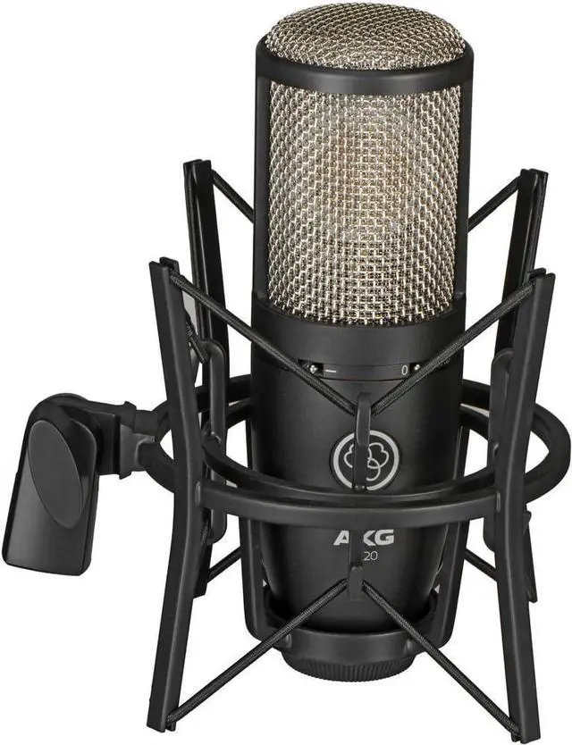 Alt view image 2 of 5 - AKG Project Studio P220 Large Diaphragm Condenser Microphone With Pop Filter and XLR To XLR Cable