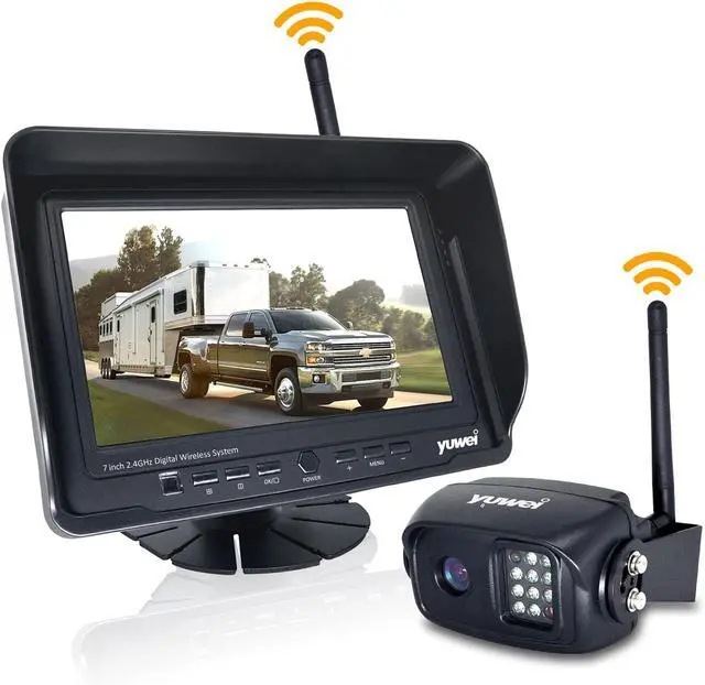 Main image of 1080P Wireless Backup Camera System for RV, Trucks & Trailers  7 HD Monitor, Stable Digital Signal up to 980ft, IP69 Waterproof Rear View Camera with Night Vision, Easy Install Kit