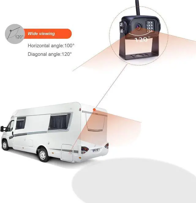 Alt view image 5 of 7 - 1080P Wireless Backup Camera System for RV, Trucks & Trailers  7 HD Monitor, Stable Digital Signal up to 980ft, IP69 Waterproof Rear View Camera with Night Vision, Easy Install Kit