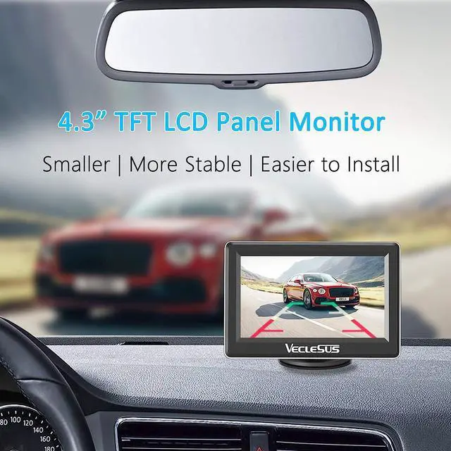 Alt view image 7 of 7 - VECLESUS WM1 1080P HD Wireless Backup Camera System, 4.3LCD Monitor, Superior Night Vision Wide Viewing Angle Stable Signal Wireless Rear View Camera for Cars, Sedans, SUVs, Pickups, Vans