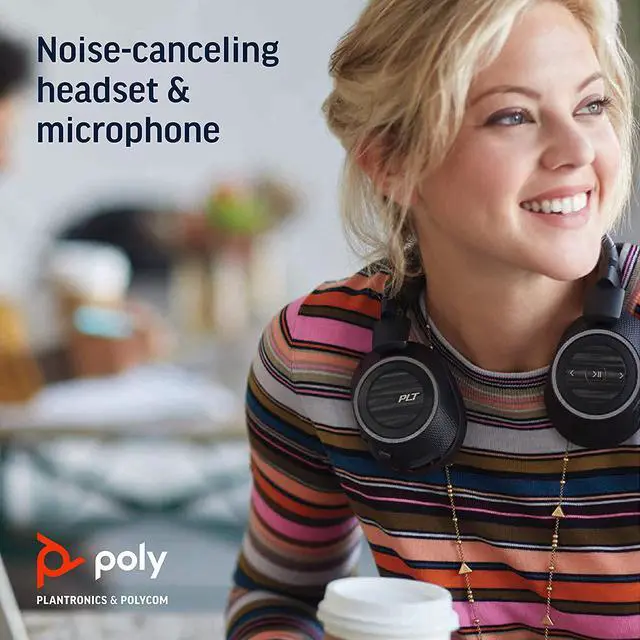 Alt view image 4 of 7 - Poly (Plantronics + Polycom) Plantronics BackBeat PRO 2 Headphones - Wireless Noise Cancelling - Black Tan, Black and Tan