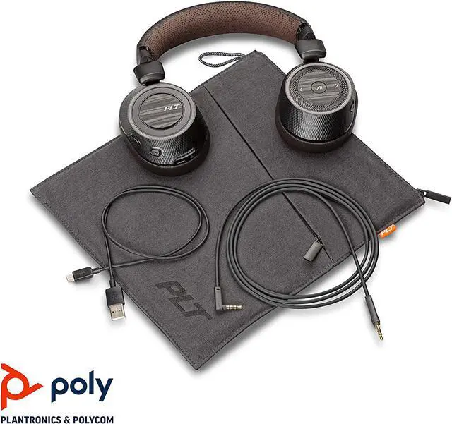 Alt view image 7 of 7 - Poly (Plantronics + Polycom) Plantronics BackBeat PRO 2 Headphones - Wireless Noise Cancelling - Black Tan, Black and Tan