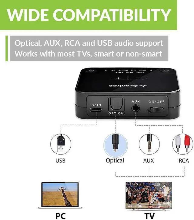 Alt view image 2 of 7 - Avantree HT4189 40Hrs Wireless Headphones Set for TV Watching with Transmitter (Digital Optical AUX RCA), No Delay, Dual Link Support, High Volume Over Ear Headset for Seniors, Long Range