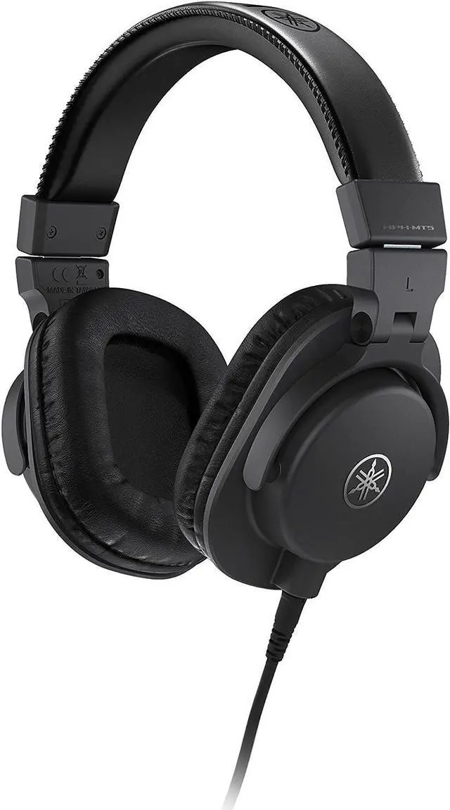 Main image of YAMAHA HPH-MT5 Studio Headphones - Foldable Monitor Headphones with 3m Cable and 6.3mm Standard Stereo Adapter Plug, Black