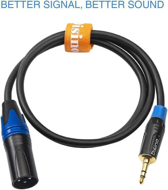 Alt view image 5 of 7 - 3.5mm to XLR Cable Unbalanced 1/8 inch Mini Jack TRS Stereo Male to XLR Male Microphone Audio Cable - 10 FT