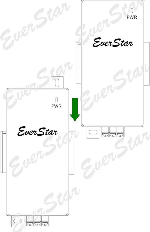 Alt view image 7 of 7 - EverStar iPoE-17W48GDW-af Gigabit | 9-36V DC in | 48V/0.35A 17W DC PoE Out | DC-DC Converter + 802.3af Mode A&B PoE Injector | Black