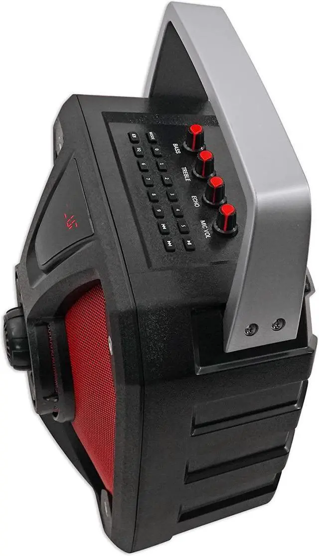 Alt view image 5 of 7 - Rockville ROCKBOX 6.5" 100W Portable Bluetooth Speaker, 6000mAh Battery, USB/SD/AUX/FM/Mic Input, 24hr Playtime, for Parties, Karaoke, and Outdoor Events
