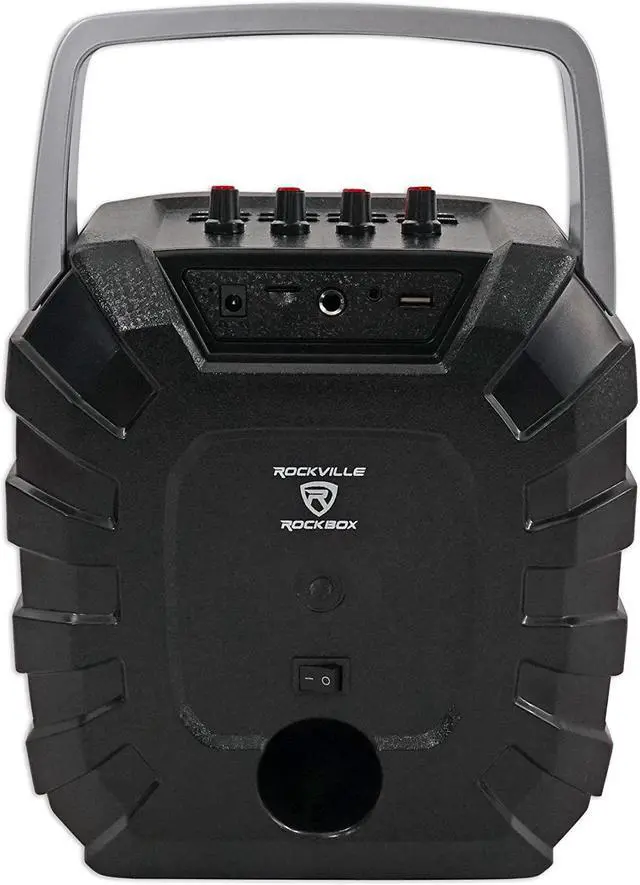 Alt view image 7 of 7 - Rockville ROCKBOX 6.5" 100W Portable Bluetooth Speaker, 6000mAh Battery, USB/SD/AUX/FM/Mic Input, 24hr Playtime, for Parties, Karaoke, and Outdoor Events