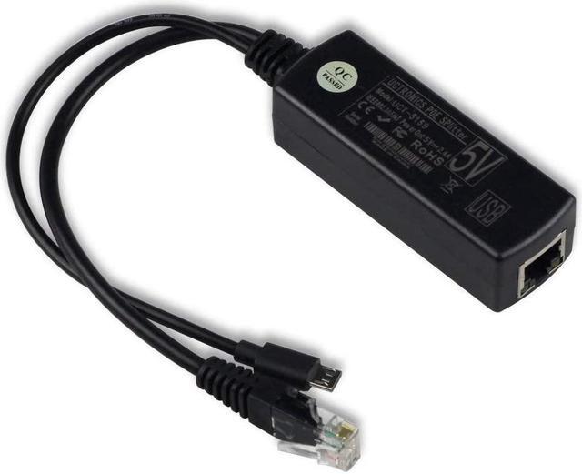 Main image of UCTRONICS IEEE 802.3af Micro USB Active PoE Splitter Power Over Ethernet 48V to 5V 2.4A for Tablets, Dropcam or Raspberry Pi 2/3B+ (48V to 5V 2.4A)