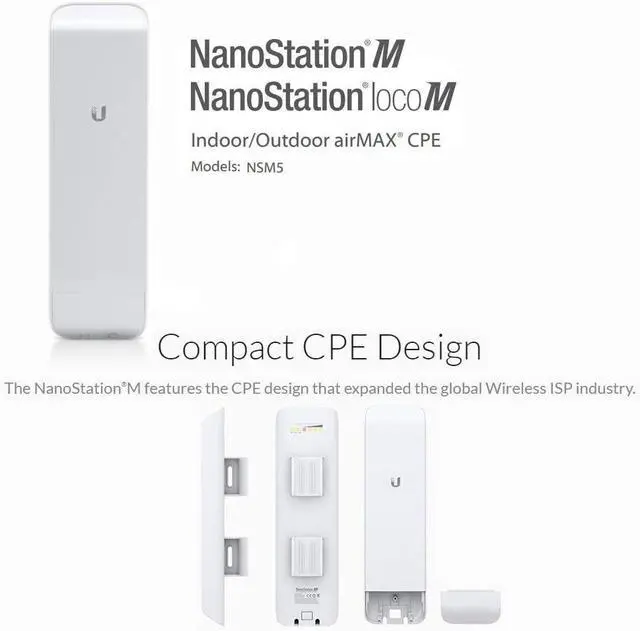 Alt view image 3 of 7 - Ubiquiti NSM5 Bundle of 4 NanoStation M5 5GHz Outdoor airMAX CPE 150+Mbps 15+km