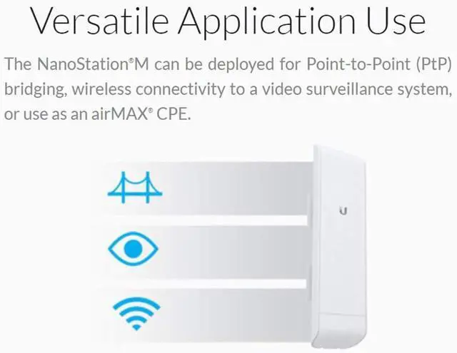 Alt view image 5 of 7 - Ubiquiti NSM5 Bundle of 4 NanoStation M5 5GHz Outdoor airMAX CPE 150+Mbps 15+km