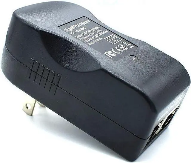 Main image of 48V Gigabit Power Over Ethernet POE Injector, 24W Wall PoE Adapter,100/1000Mbps 802.3af Compliant, Up to 100 Meters (328 Feet)