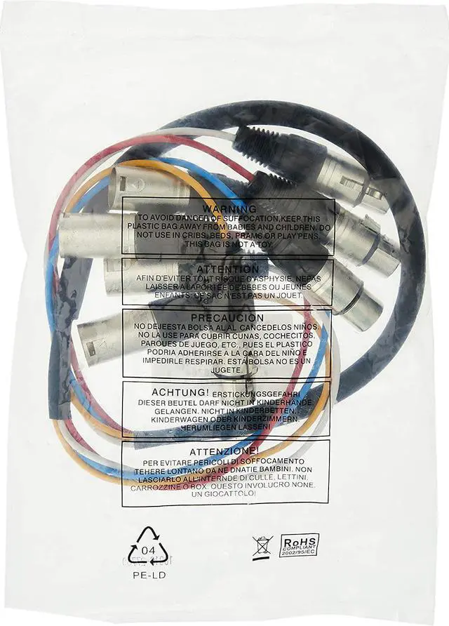 Alt view image 8 of 15 - Monoprice 4-Channel XLR Male to XLR Female Snake Cable Cord - 3 Feet- Black/Silver With Metal Connector Housings Plastic And Rubber Cable Boots