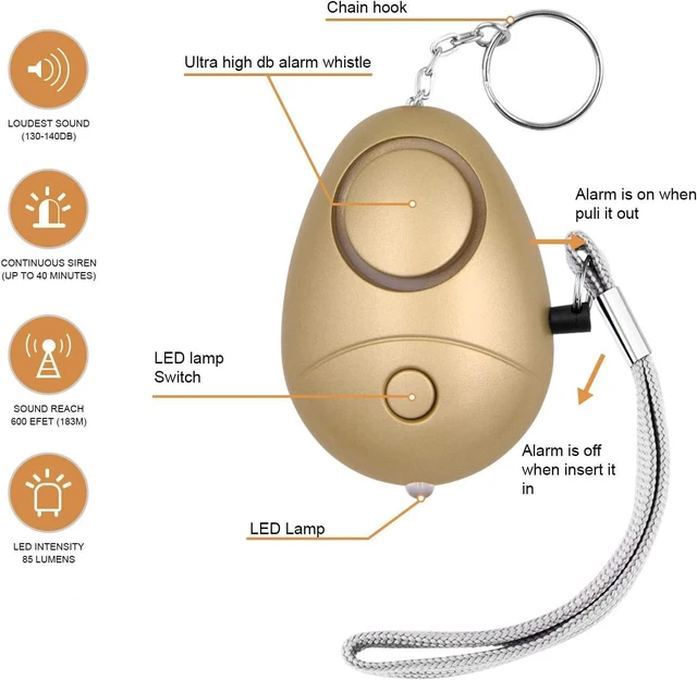Alt view image 3 of 7 - KOSIN Personal Safety Alarm, 6 Pack 140DB Personal Security Alarm Keychain