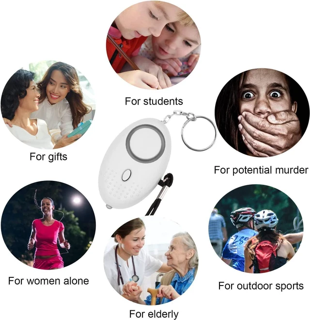 Alt view image 7 of 7 - KOSIN Safe Sound Personal Alarm, 8 Pack 140DB Personal Security Alarm Keychain with LED Lights, Emergency Safety Alarm for Women, Men, Children, Elderly