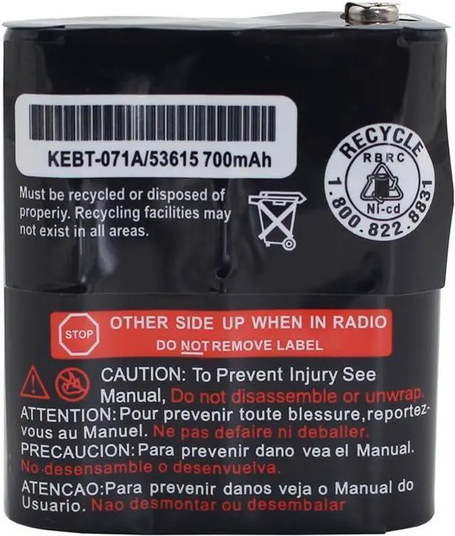 Alt view image 2 of 5 - 2Pcs 3.6V 700mAh Replacement Two-Way Radio Battery for Motorola Talkabout Radio MR350 MJ270 EM1000 MC220 T5000 FV500 FV800 T5950 T6000 M53615 KEBT-071-A KEBT-071-B KEBT-071-C KEBT-071-D