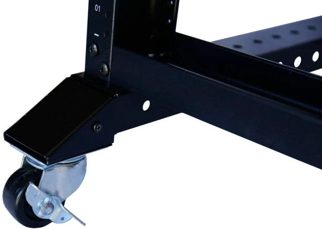 Alt view image 6 of 6 - 42U Open Frame Data Network Server Rack 800MM Deep 4 Post 1Pair of L-Rails