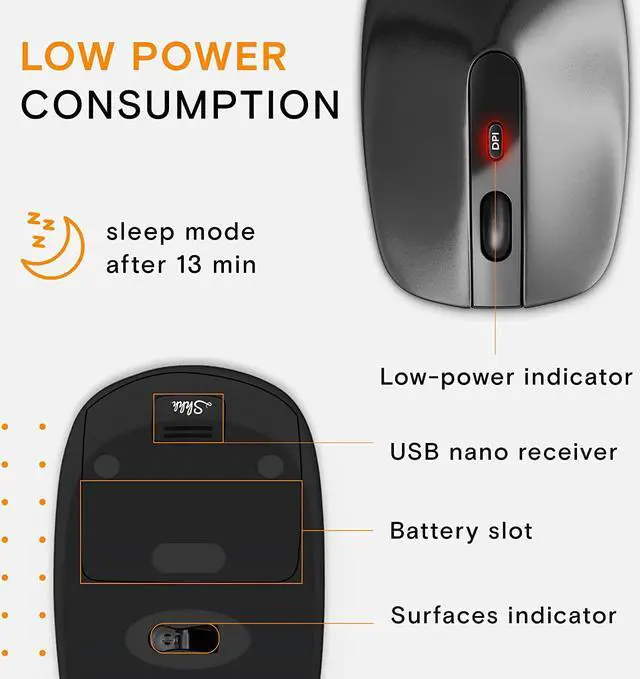 Alt view image 4 of 7 - Save 22% on Ultimate Christmas Gift Set: Silent Wireless Mouse + Waterproof Laptop Backpack Bundle for Professionals - Ergonomic, Durable, and Stylish - Perfect for Office, School [Black/Grey]