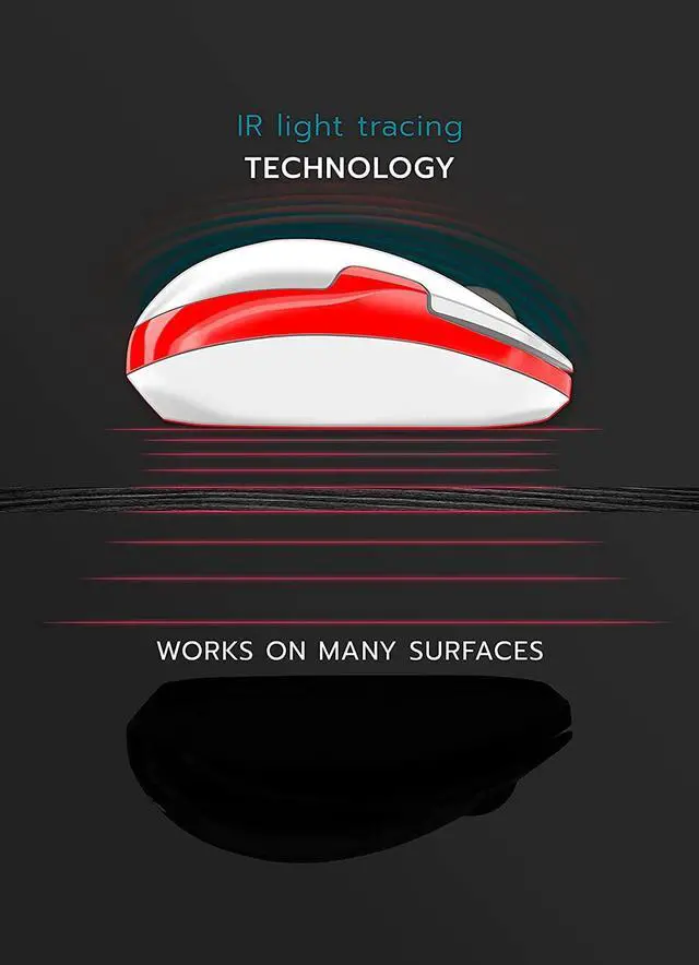 Alt view image 6 of 7 - Wireless Silent Optical Mouse with USB Receiver and Batteries  Cordless, Portable, Quiet Click Mouse for PC, Laptop, Chromebook, Computer