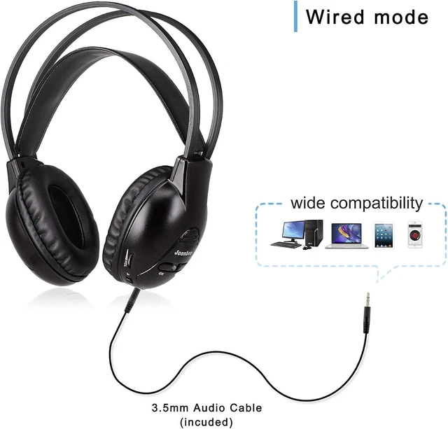 Alt view image 5 of 7 - Infrared Wireless Car Headphones for Town & Country, Sienna, Sequoia, Odyssey, Grand Caravan, Durango, Tahoe, Suburban, Yukon (XL), Acadia, Escalade, Pathfinder, Quest, Enclave, uConnect VES