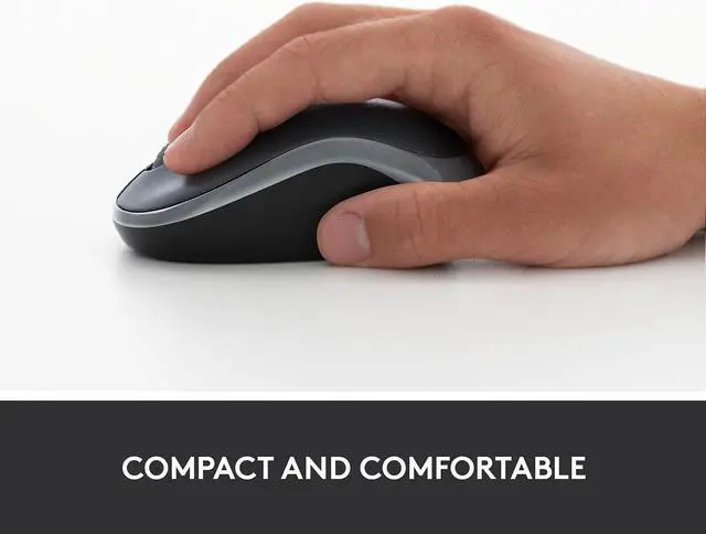 Alt view image 6 of 7 - Logi tech M185 Wireless Mouse, 2.4GHz with USB Mini Receiver, 12-Month Battery Life, 1000 DPI Optical Tracking, Ambidextrous, Compatible with PC, Mac, Laptop - Black