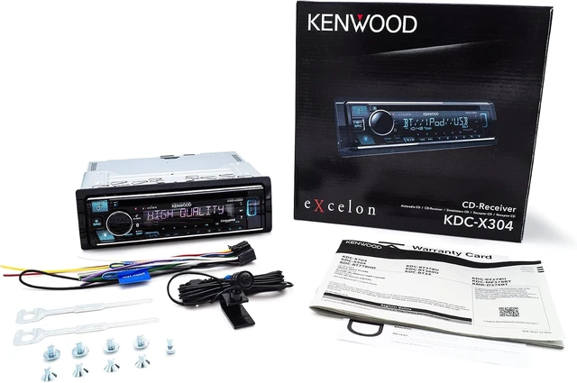 Alt view image 4 of 5 - KDC-X304 eXcelon CD Car Stereo Receiver Bluetooth Hands-Free Calling, AM/FM Radio, USB, Alexa Built Ready, Variable Color Illumination