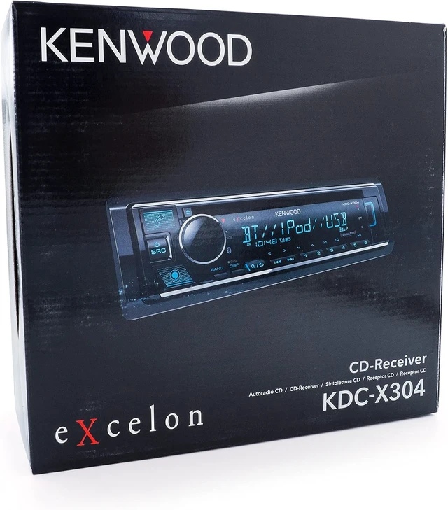 Alt view image 5 of 5 - KDC-X304 eXcelon CD Car Stereo Receiver Bluetooth Hands-Free Calling, AM/FM Radio, USB, Alexa Built Ready, Variable Color Illumination