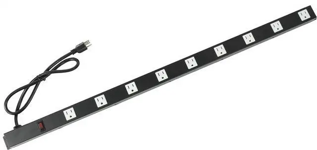 Main image of 9 Outlets 3 Feet Power Cord 3 Feet Body Opentron OT3093 Heavy Duty Metal Surge Protector Power Strip with Mounting Parts - Free End Caps for Shipping Protection Only