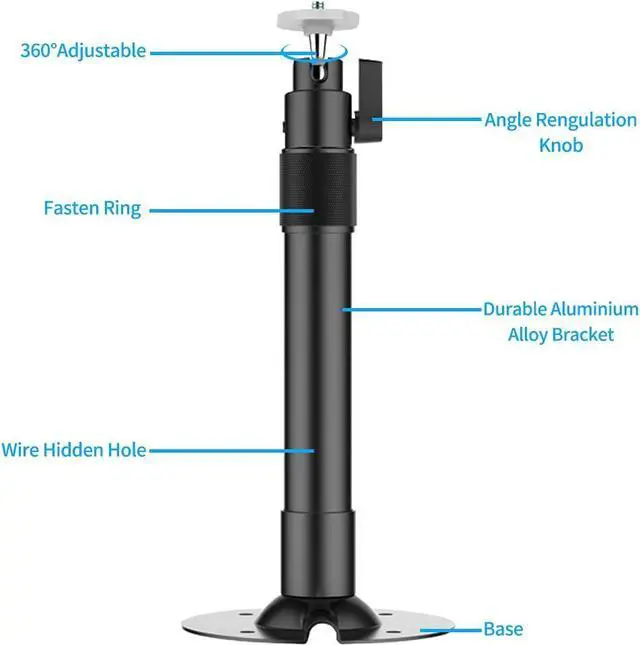 Alt view image 2 of 7 - Projector Ceiling Mount Universal Projector Mount 10.23 - 15.74 Extendable Projector Wall Mount or Bracket with 360 Adjustable Projection Angle 2 Adapters for Different Mounting Holes