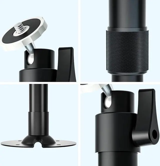 Alt view image 4 of 7 - Projector Ceiling Mount Universal Projector Mount 10.23 - 15.74 Extendable Projector Wall Mount or Bracket with 360 Adjustable Projection Angle 2 Adapters for Different Mounting Holes
