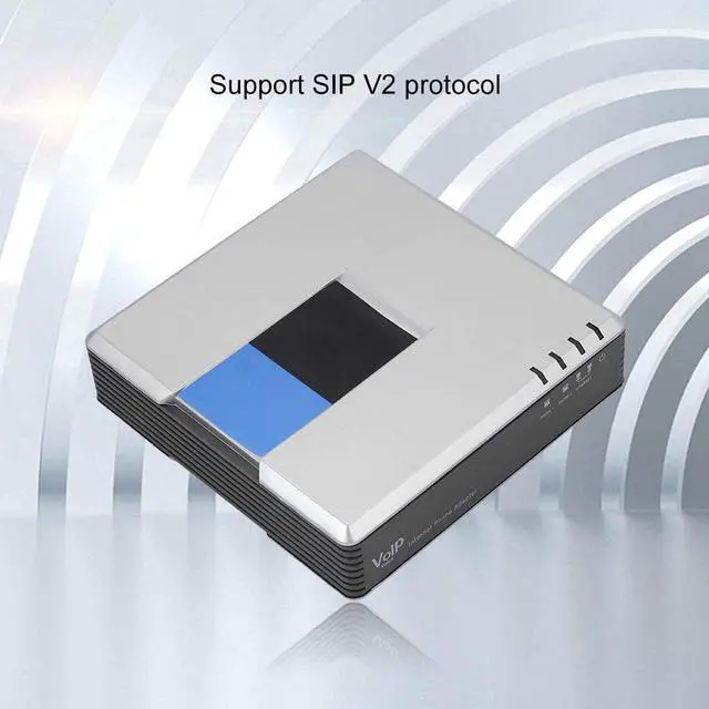 Alt view image 2 of 7 - VOIP Gateway 2 Ports SIP V2 Protocol Internet Phone Adapter with Network Cable for PAP2T (US Plug)