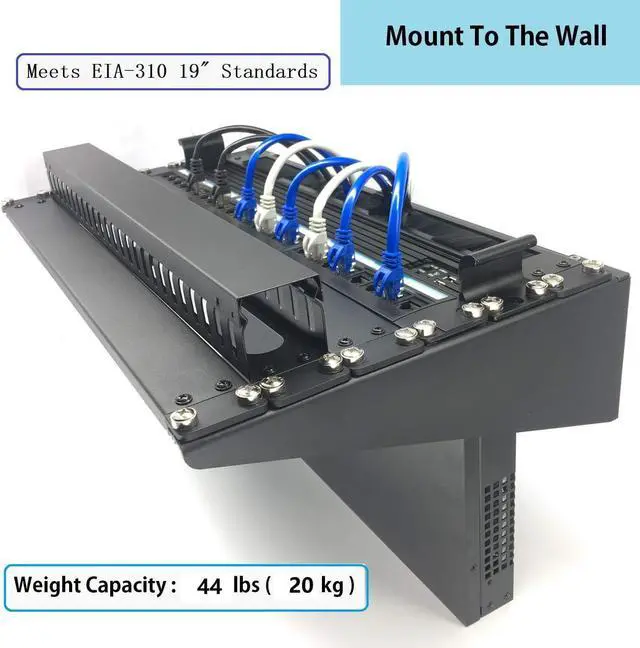 Alt view image 2 of 7 - 6U Folding 19 Inches Cold Rolled Steel Wall Mountable Simple Vertical Rack and Networking Euipment Rack Including Hardware for Assembly (6U100)
