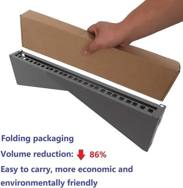 Alt view image 4 of 7 - 6U Folding 19 Inches Cold Rolled Steel Wall Mountable Simple Vertical Rack and Networking Euipment Rack Including Hardware for Assembly (6U100)