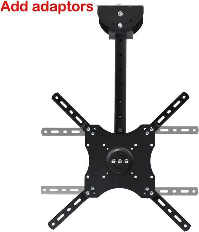 Alt view image 2 of 7 - VideoSecu Adjustable Ceiling TV Mount Fits Most 26-55" LCD LED Plasma Monitor Flat Panel Screen Display with VESA 400x400 400x300 400x200 300x300 300x200 200x200mm MLCE7N 1JS
