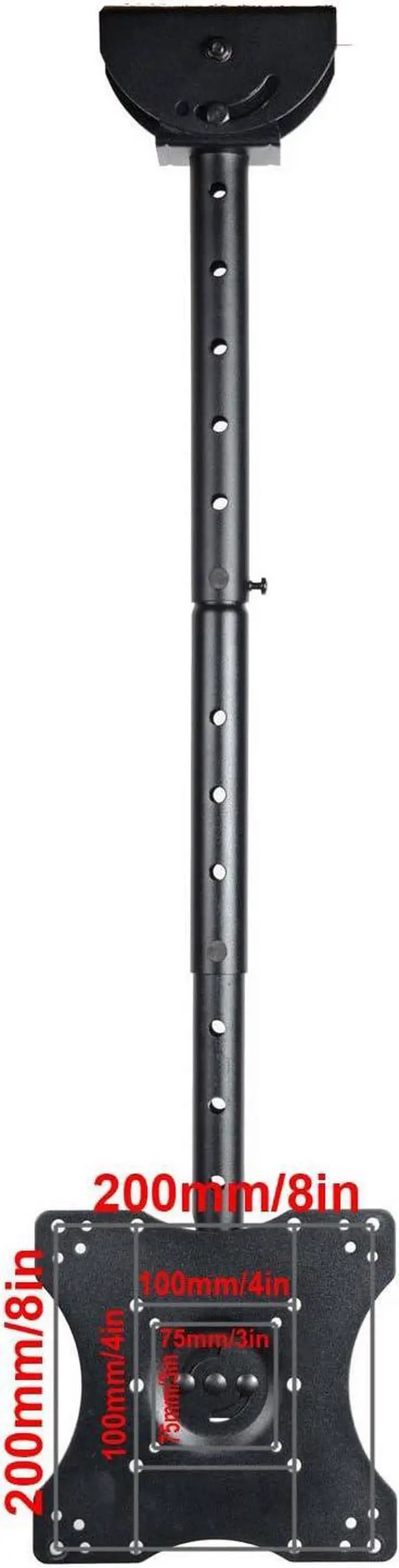 Alt view image 3 of 7 - VideoSecu Adjustable Ceiling TV Mount Fits Most 26-55" LCD LED Plasma Monitor Flat Panel Screen Display with VESA 400x400 400x300 400x200 300x300 300x200 200x200mm MLCE7N 1JS