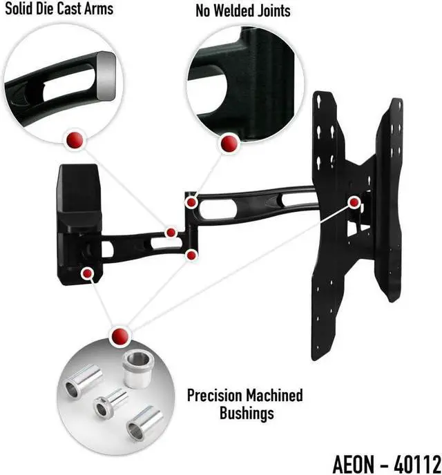 Alt view image 5 of 7 - Full Motion Wall Mount with 29-Inch Extension for 32 to 75-Inch TV
