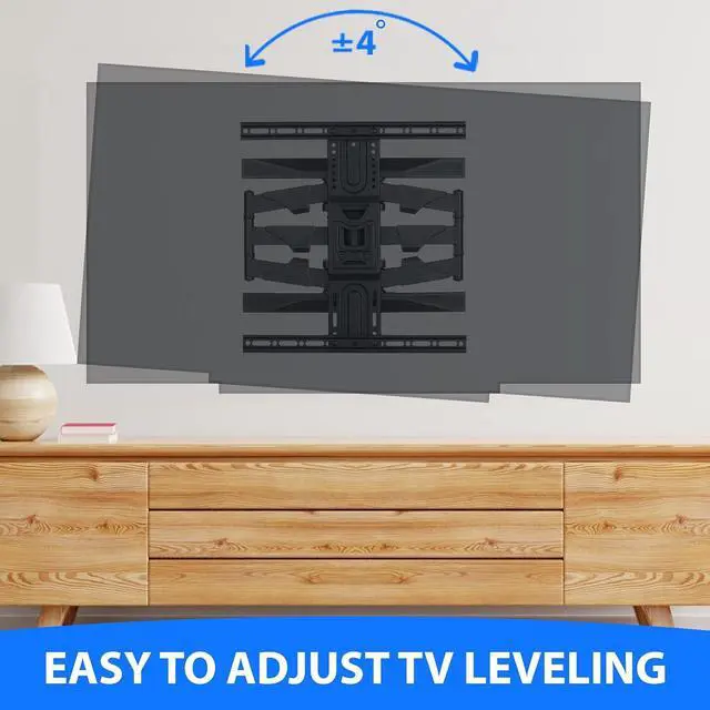 Alt view image 4 of 7 - Heavy-Duty Full Motion TV Wall Mount - Articulating Swivel Bracket Fits Flat Screen Televisions from 42" to 70" (VESA 400 x 600 Compatible) - Tilt Swing Out Arm with 10' HDMI Cable