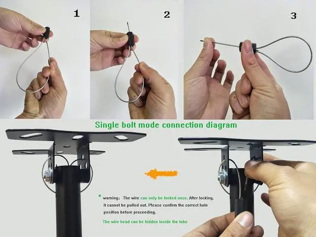 Alt view image 6 of 7 - Adjustable Ceiling TV Mount Bracket Fits Most 14-42" LCD LED Plasma Monitor Flat Panel Screen Displays Tilt / 360°Swivel
