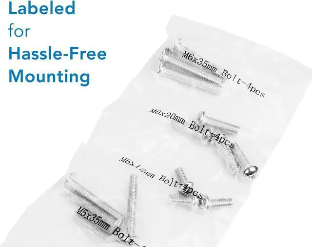 Alt view image 6 of 7 - Mount-It! TV Mounting Hardware Kit, Universal VESA Wall Mount Screw, Washer, Spacer Pack (M4 M5 M6 M8) for TV and Monitor Mounting
